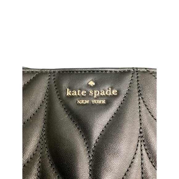 NWOT Kate Spade Purse “Meena Briar Lane”Quilted Leather Chain Handles Black - Picture 10 of 11